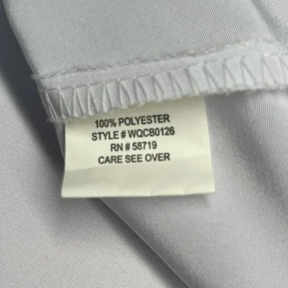 NY Collection White Button‑Up Long Sleeve Top (2X) - Picture 3 of 6